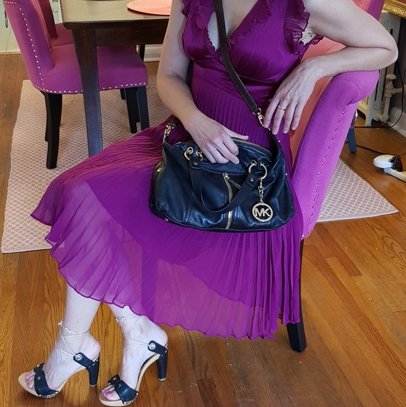 NWT Silk Plum Marciano Dress - Picture 1 of 17